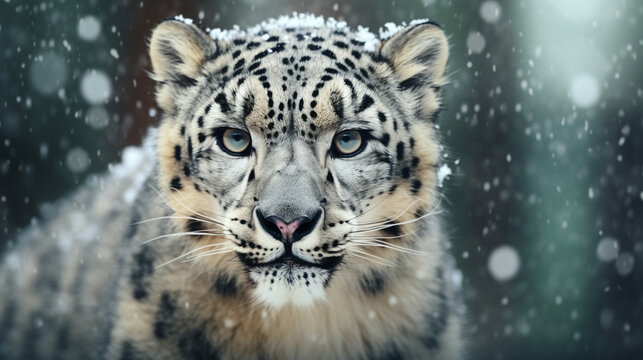 Majestic Snow Leopard