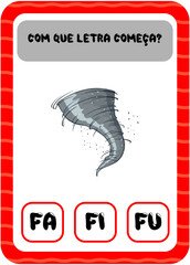 Com que letra começa: F