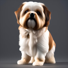 An illustration dog(Lhasa Apso)