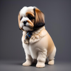 An illustration dog(Lhasa Apso)
