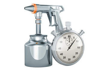 Portable Sand Blaster Gun with stopwatch, 3D rendering