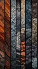 A background of rocks in different colors