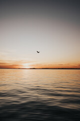Obraz na płótnie Canvas sunset over water