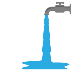 water flowing faucet vector, water and faucet