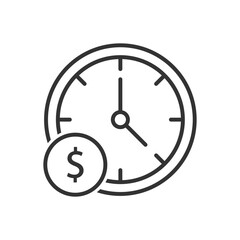 Time Is Money icon - Business Clock Icon