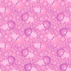 Fototapeta premium Cartoon mushrooms seamless Halloween pattern for wrapping paper and fabrics and linens and kids clothes print