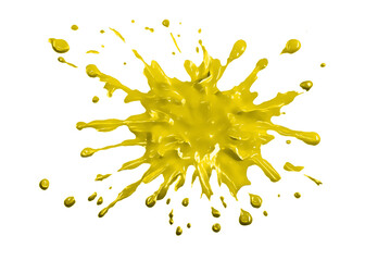 Yellow Paint, Slime, Ink, Goop, Splatter Splash Texture PNG Transparent Background