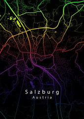 Salzburg Austria City Map