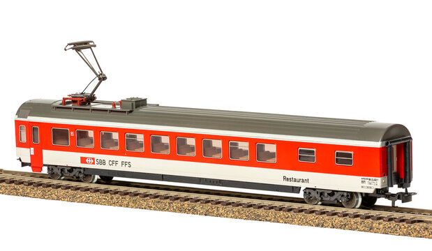 Chicago, USA - June 15, 2023: Marklin HO scale electric dining car.