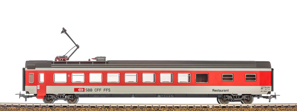 Chicago, USA - June 15, 2023: Marklin HO scale electric dining car.