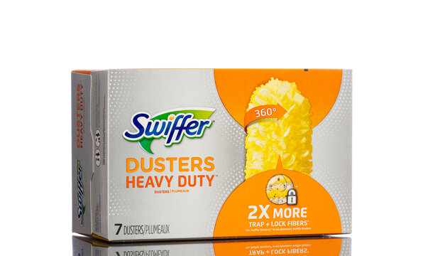 Chicago, USA - June 15, 2023: Swiffer dusters heavy duty 360 degrees.