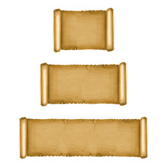 set of old paper banners