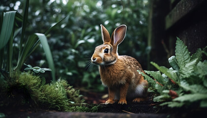 Fototapeta premium rabbit a in a garden