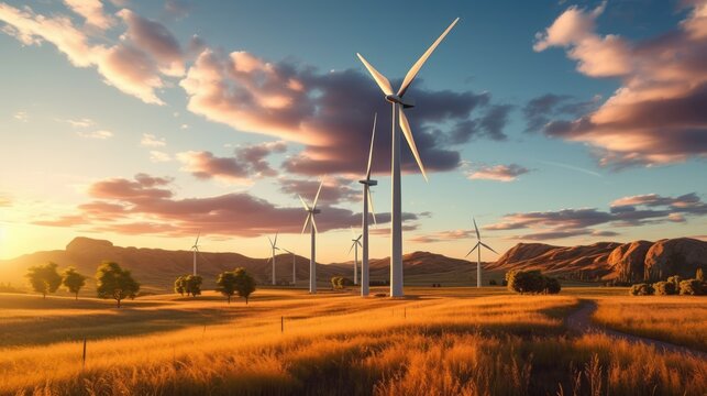 Innovative technologies in renewable energy, such as solar panels, wind turbines, or advanced energy storage systems, aimed at reducing carbon footprint and promoting sustainability