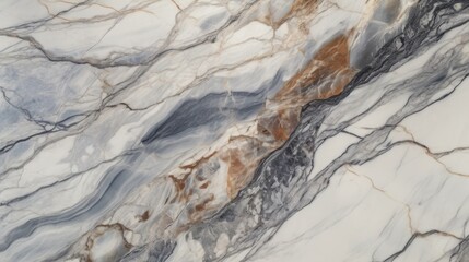 Fototapeta premium Marble stone texture that embodies the raw power of a roaring waterfall, with cascading veins of gray and white