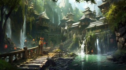 MMORPG game art environment