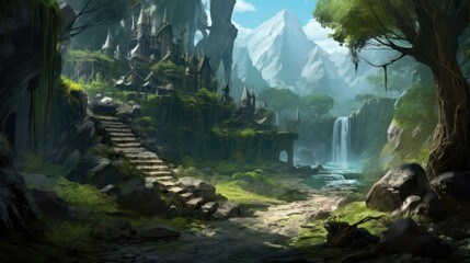 MMORPG game art environment