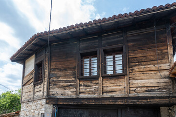 Street and old houses in Koprivshtitsa, Bulgaria