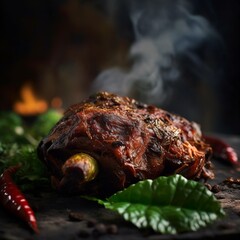 Omani Shuwa: Succulent and Aromatic Slow-Roasted Meat with Spices and Grilled Vegetables