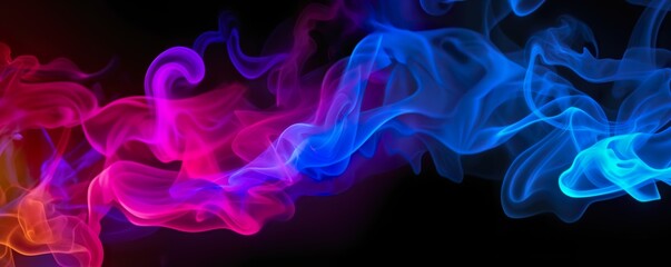 Obraz na płótnie Canvas two coloring smoke cloud_blast on black background