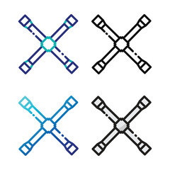 Tire spanner icon design in four variation color