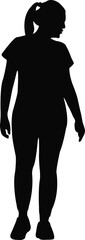 a woman body silhouette vector