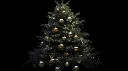 christmas tree on black