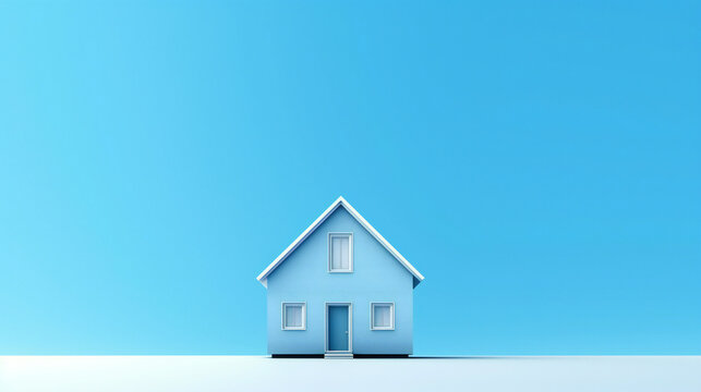 青い色の青い家の世界