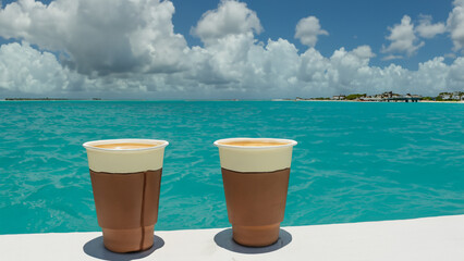 coffee on the pier - generative ai