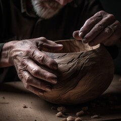 Fototapeta premium Woodturning Process Showcase Image