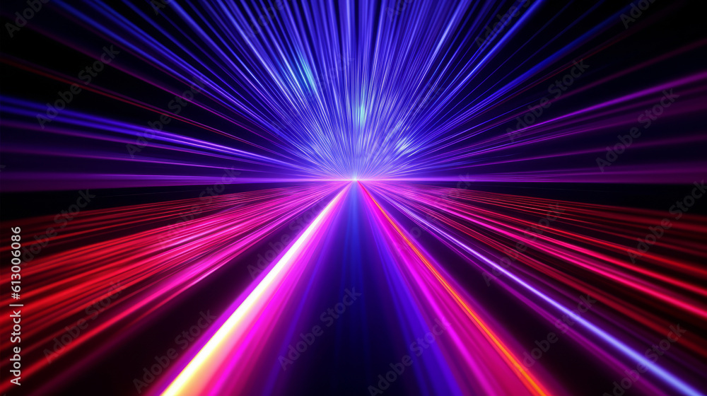 Poster A vibrant background with bright rays of light emanating from the center. Generative ai