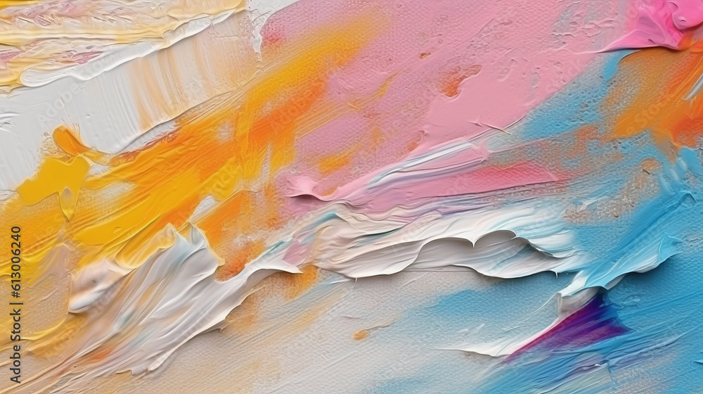 Poster a colorful painting with intricate details. generative ai