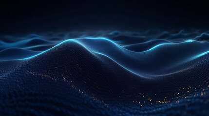 Ocean waves in a digital art style. Generative ai