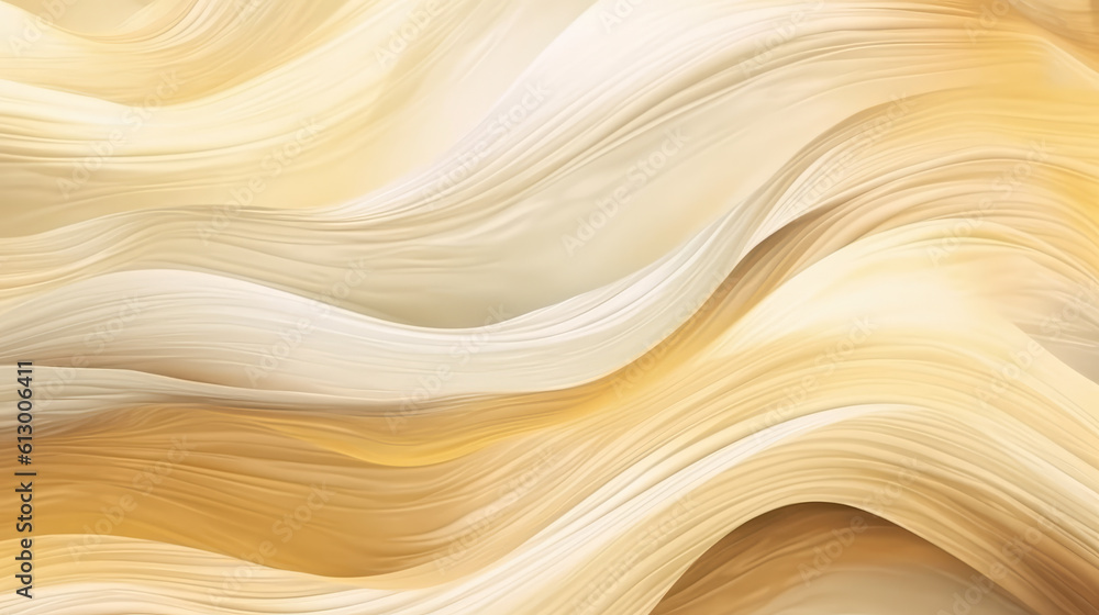 Poster A vibrant yellow abstract background with flowing waves. Generative ai
