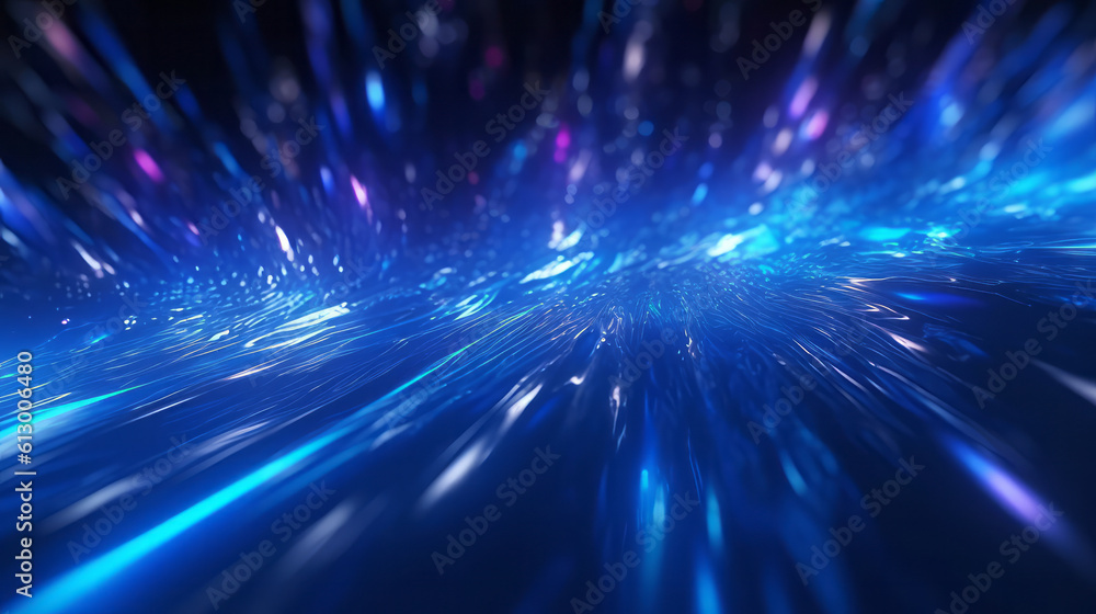 Poster beautiful blue light pattern background. generative ai