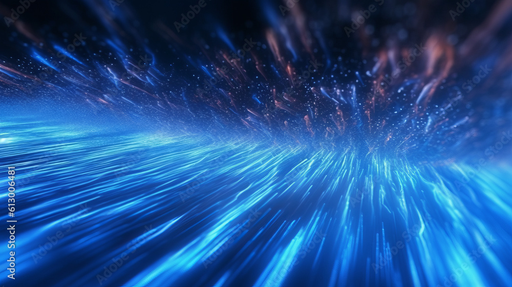 Poster beautiful blue light pattern background. generative ai