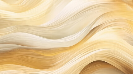A vibrant yellow abstract background with flowing waves. Generative ai
