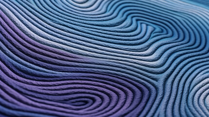 A vibrant blue and purple pattern up close. Generative ai