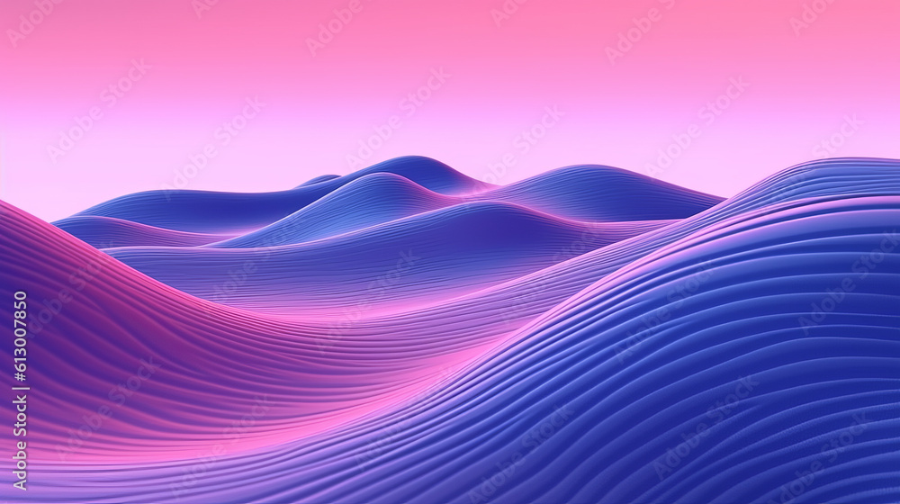 Fototapete A colorful abstract background with flowing lines and curves. Generative ai