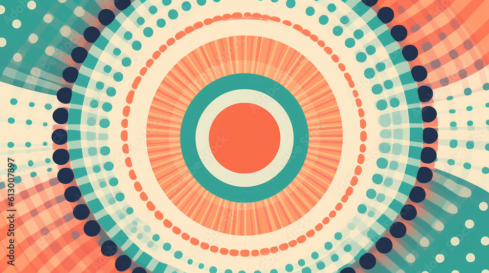 Aufkleber An abstract background with a circular focal point. Generative ai