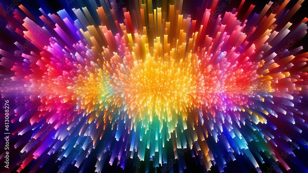 Aufkleber a colorful rainbow object. generative ai