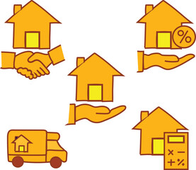 house icon set home icon set. real estate icons