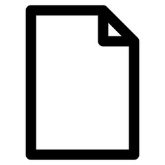 Blank paper file page icon