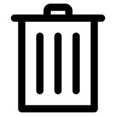 Trash icon for clean or delete