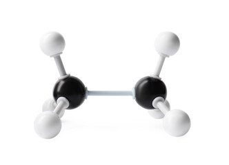 Molecule of alcohol isolated on white. Chemical model