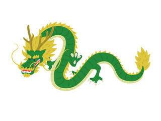 Obraz premium 飛んでいる、龍のイラスト