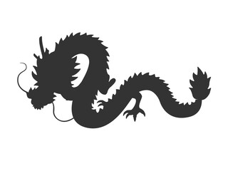 龍のシルエットのイラスト