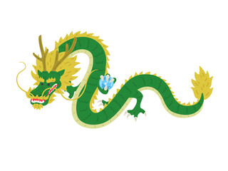 玉を持っている、龍のイラスト