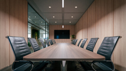 modern business office conference room, 3d rendering - obrazy, fototapety, plakaty
