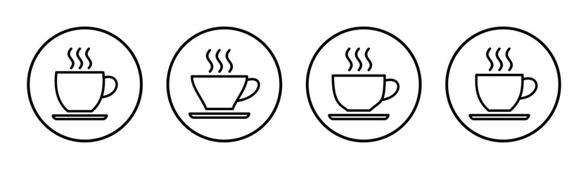 coffee cup icon set illustration. cup a coffee sign and symbol